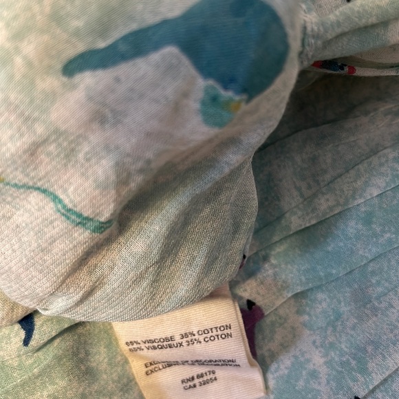 Free People Boho Green and Red Bird Themed Sleeveless Top - Women’s Size Small - Picture 9 of 10